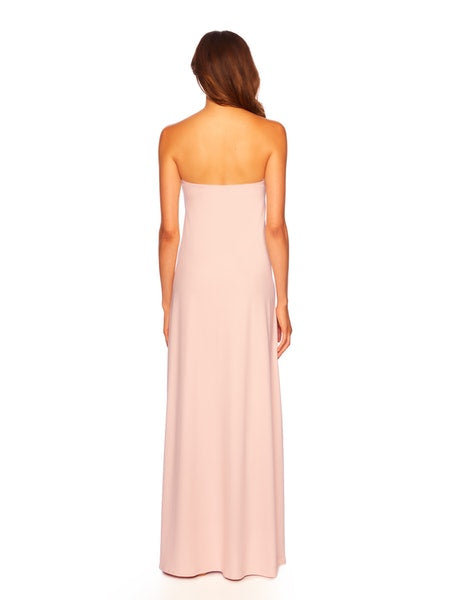 Flare Pocket Tube Dress 42&quot; in Nude