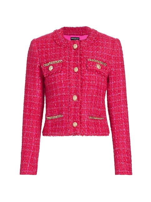 Viv Tweed Jacket in Hot Pink