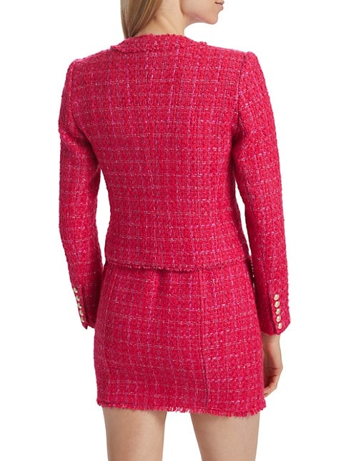Viv Tweed Jacket in Hot Pink