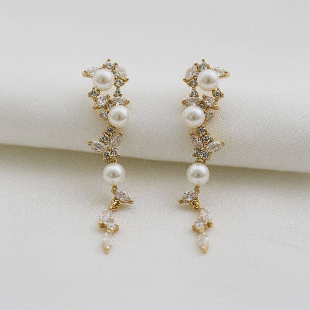 Ginger Pearl  Earrings