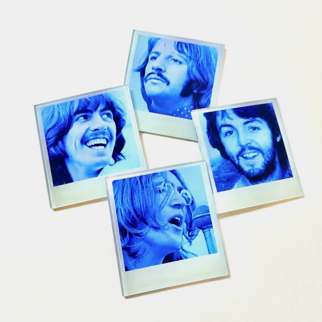 The Beatles Crystal Polaroid Coaster Set