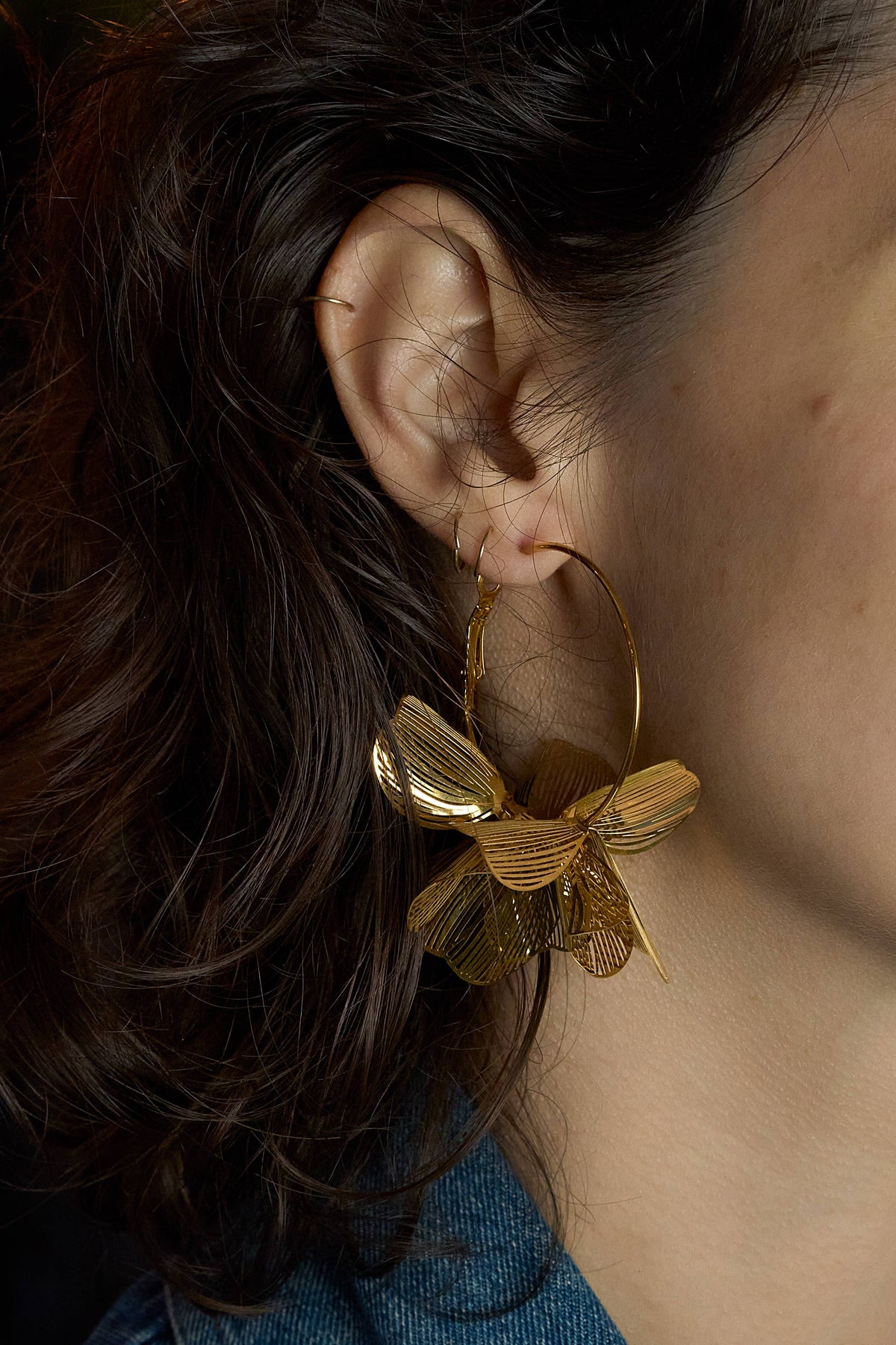 Calista Hoops: Yellow Gold