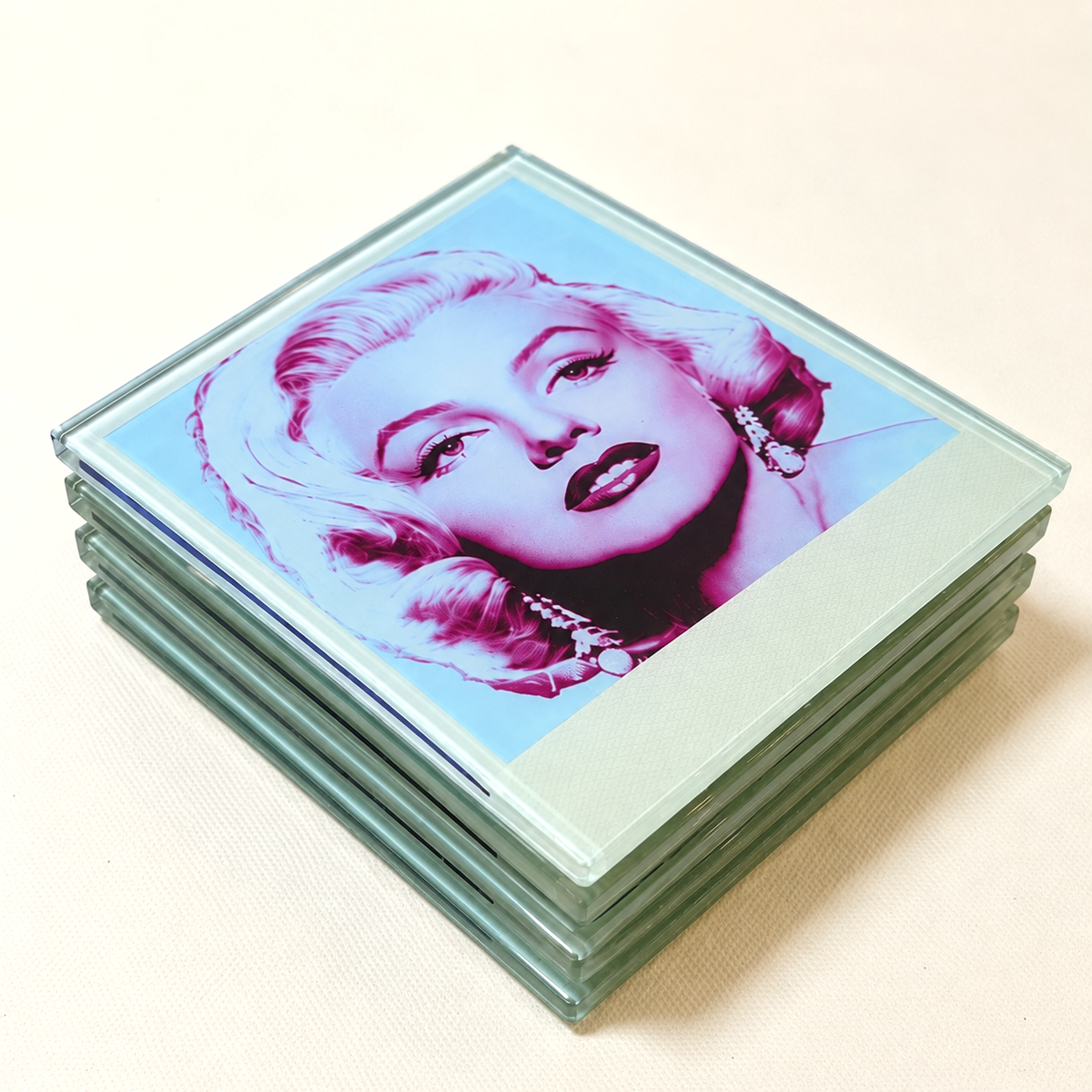Leading Ladies Crystal Polaroid Coaster Set