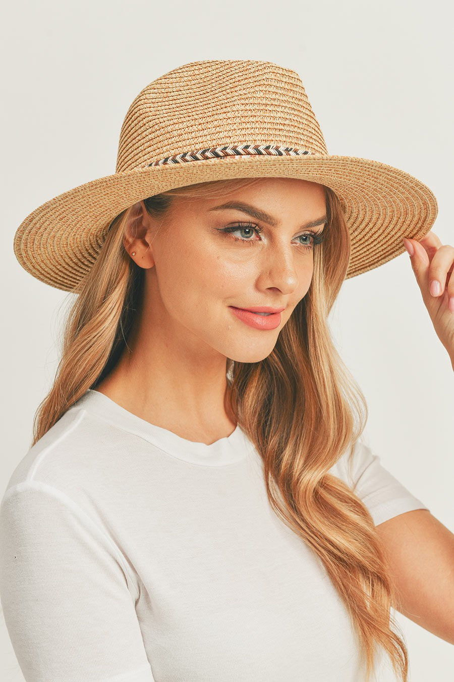 Braided Straw Panama Sun Hat