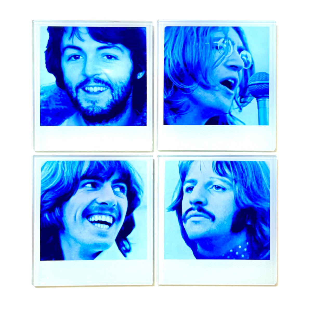 The Beatles Crystal Polaroid Coaster Set