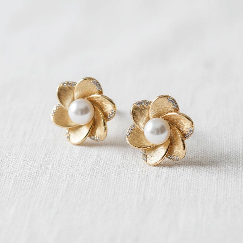 Floral Twist Drop Earrings