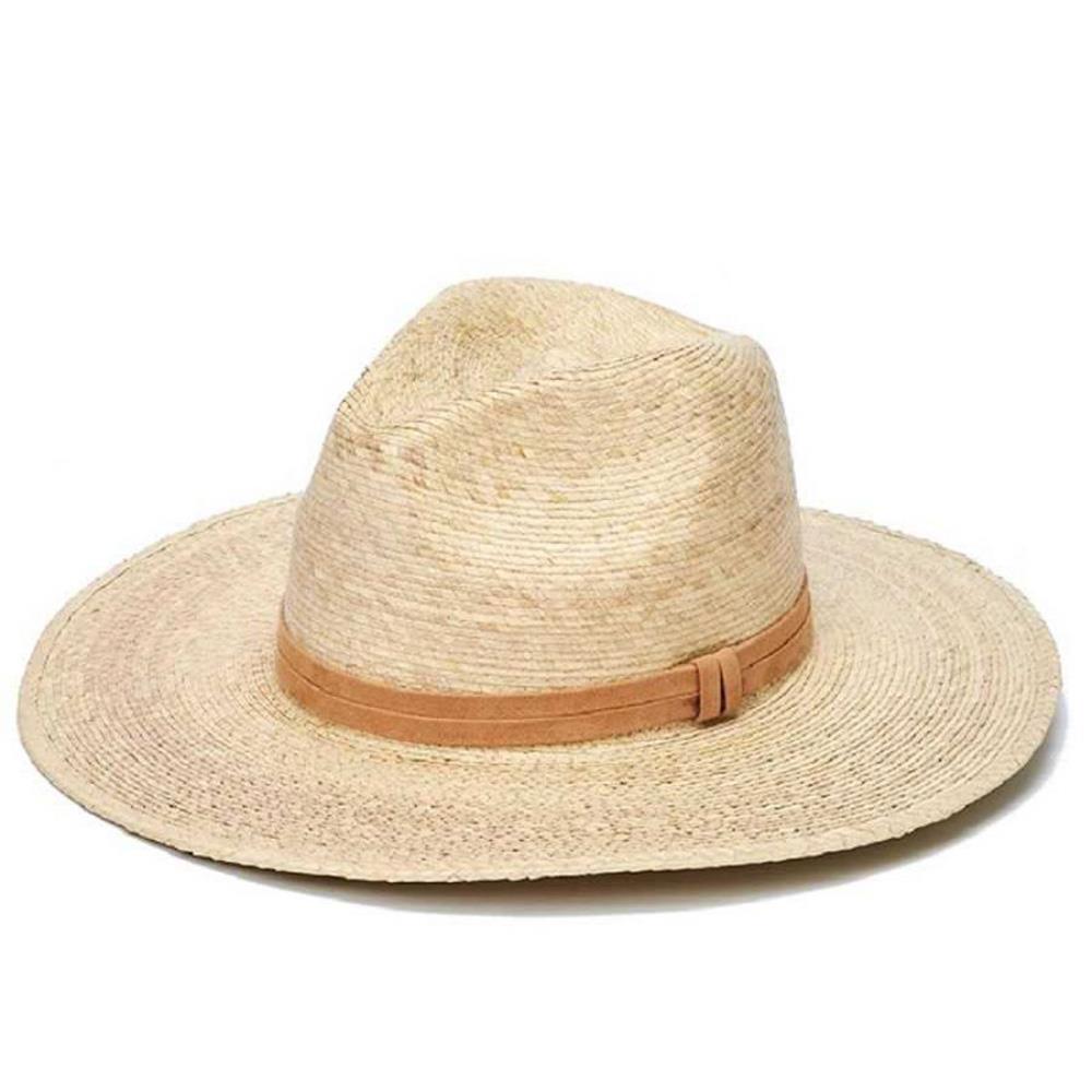 Palm Straw Flat Brim Hat