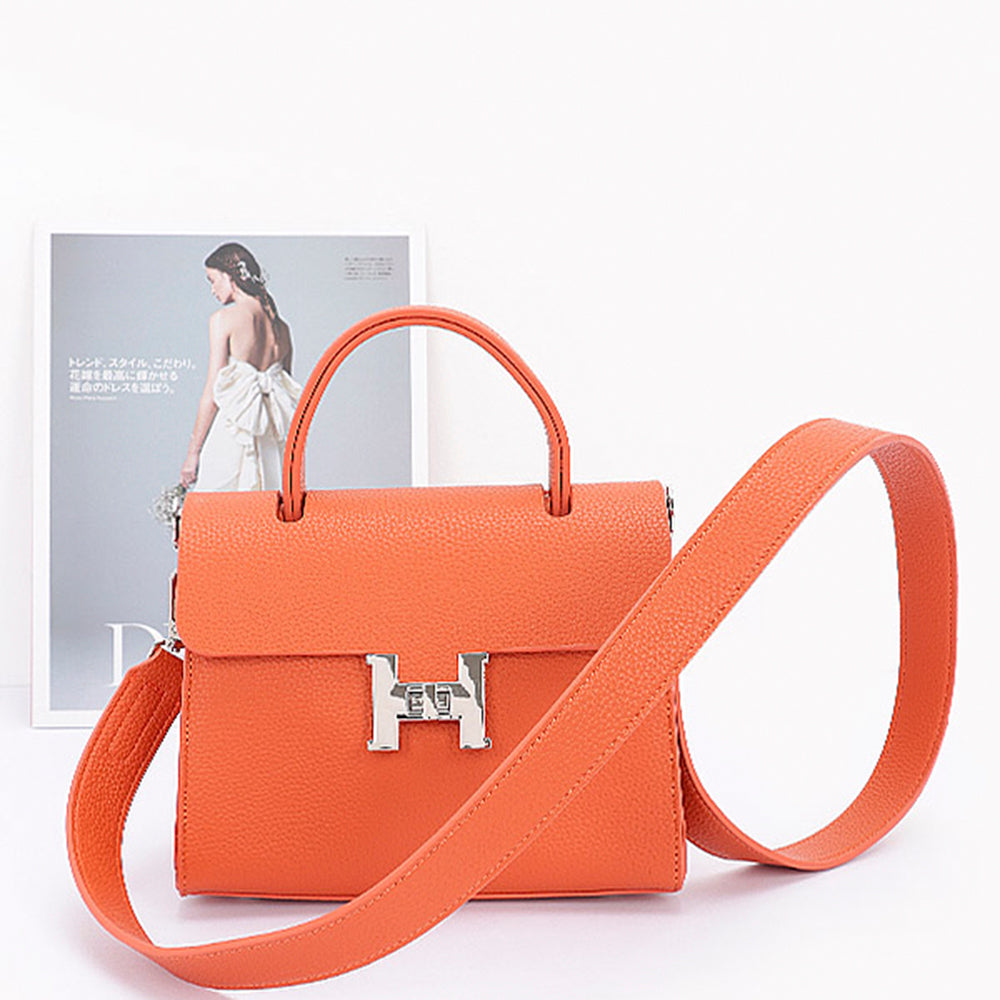 Faux Leather Flap Bag