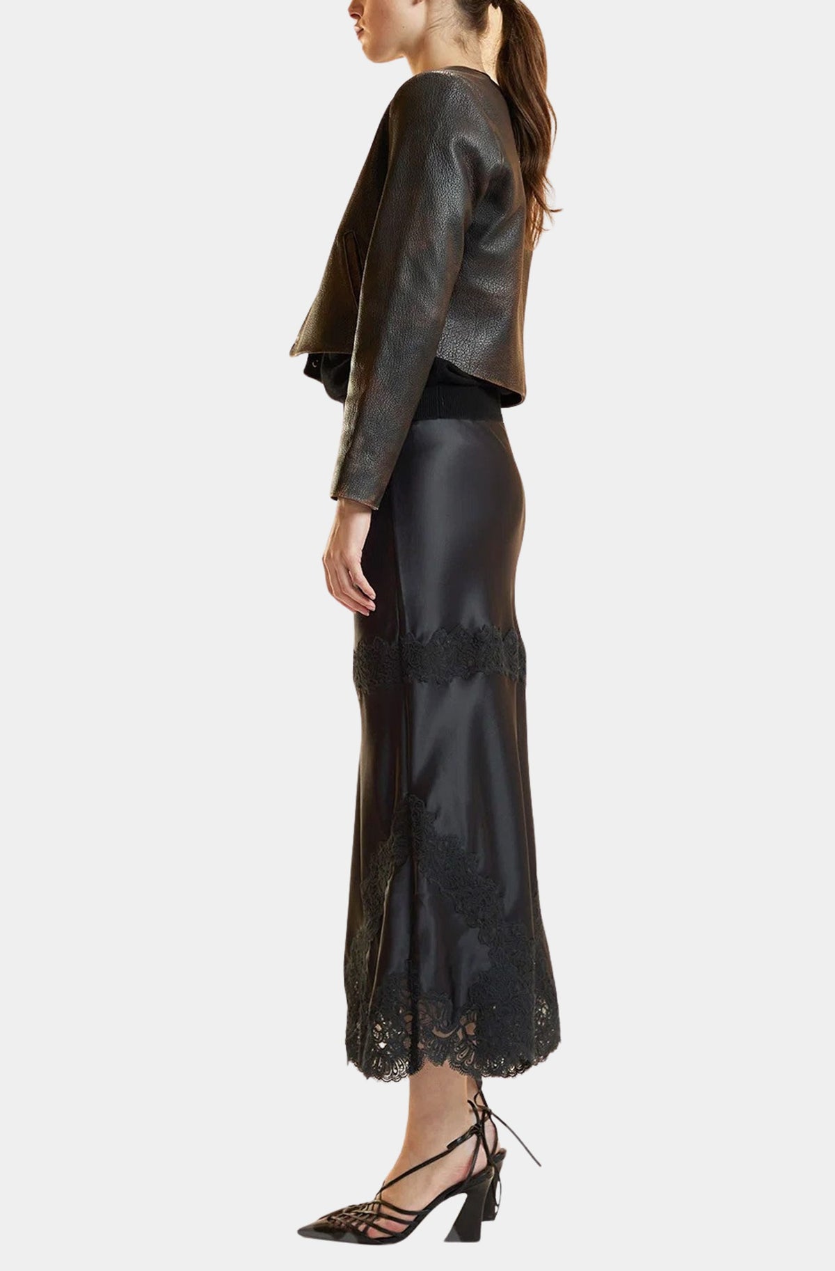 Garbo Silky Lace Skirt