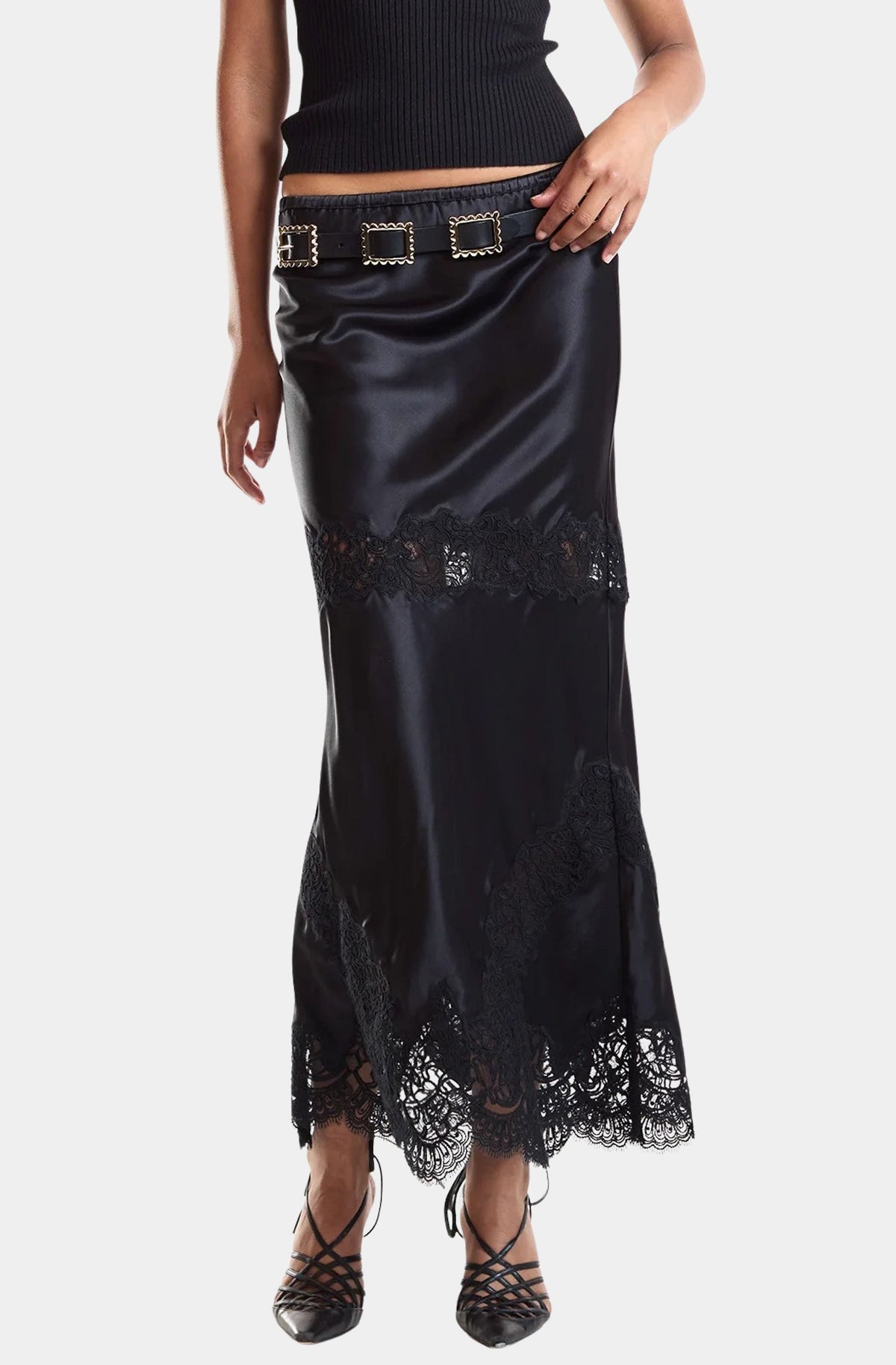 Garbo Silky Lace Skirt