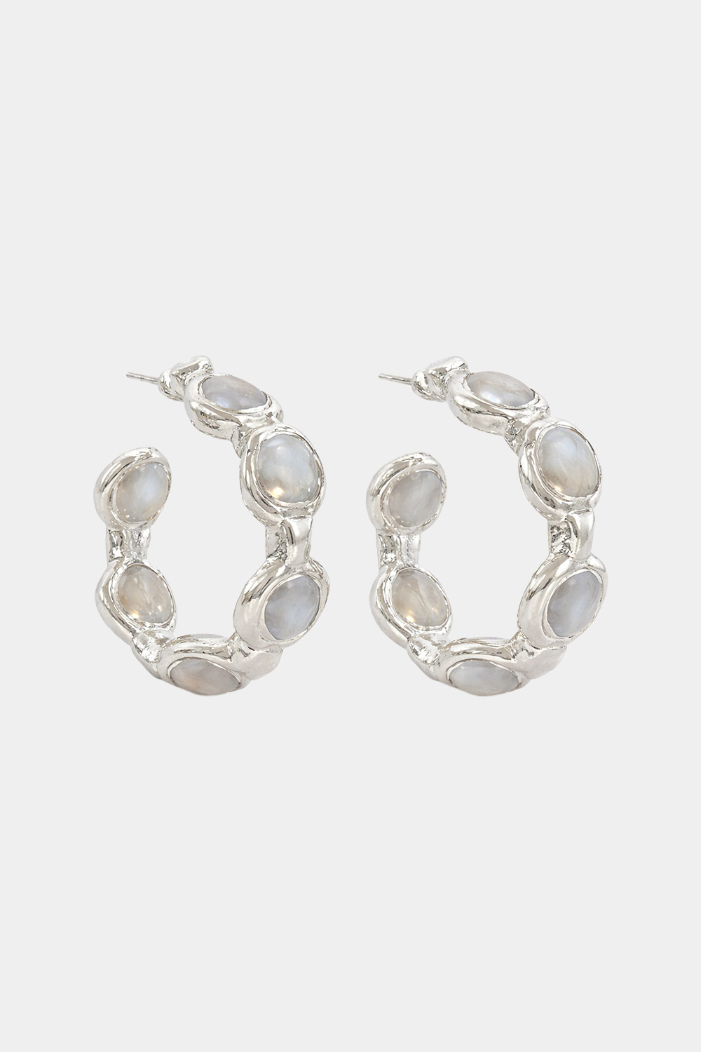 Paradise Hoops — Silver/Pearl