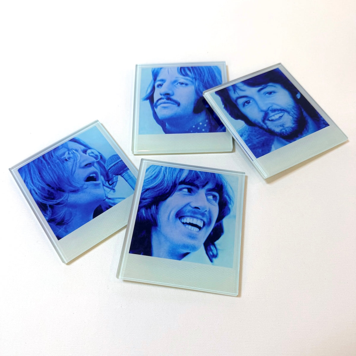 The Beatles Crystal Polaroid Coaster Set