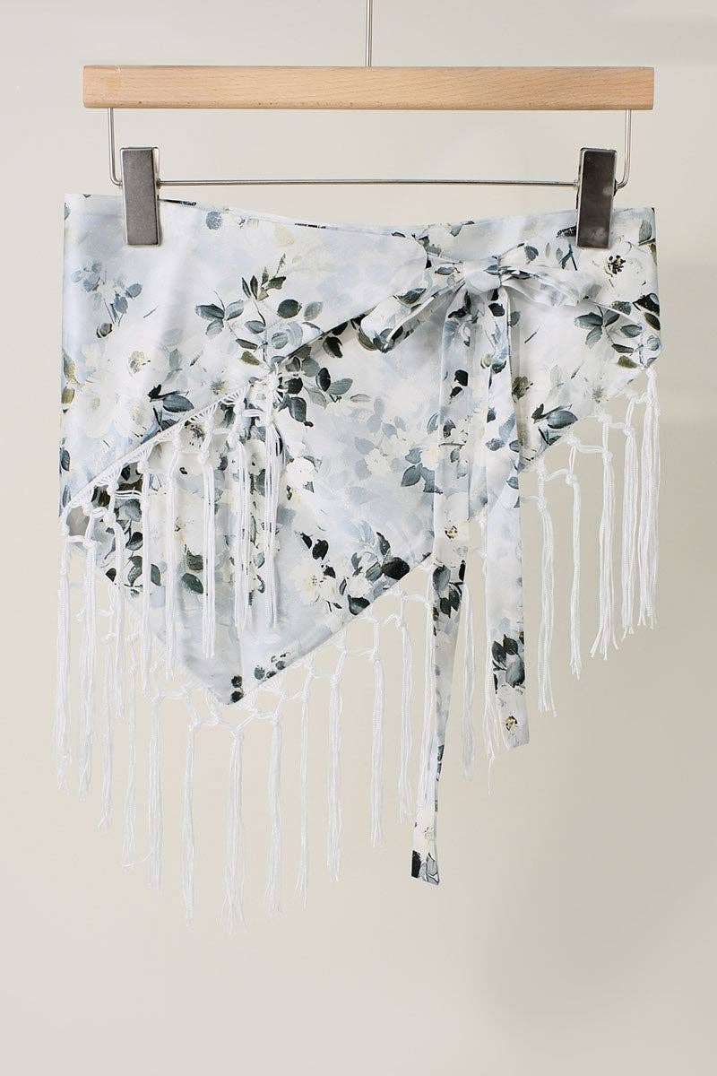 Print Fringe Scarf
