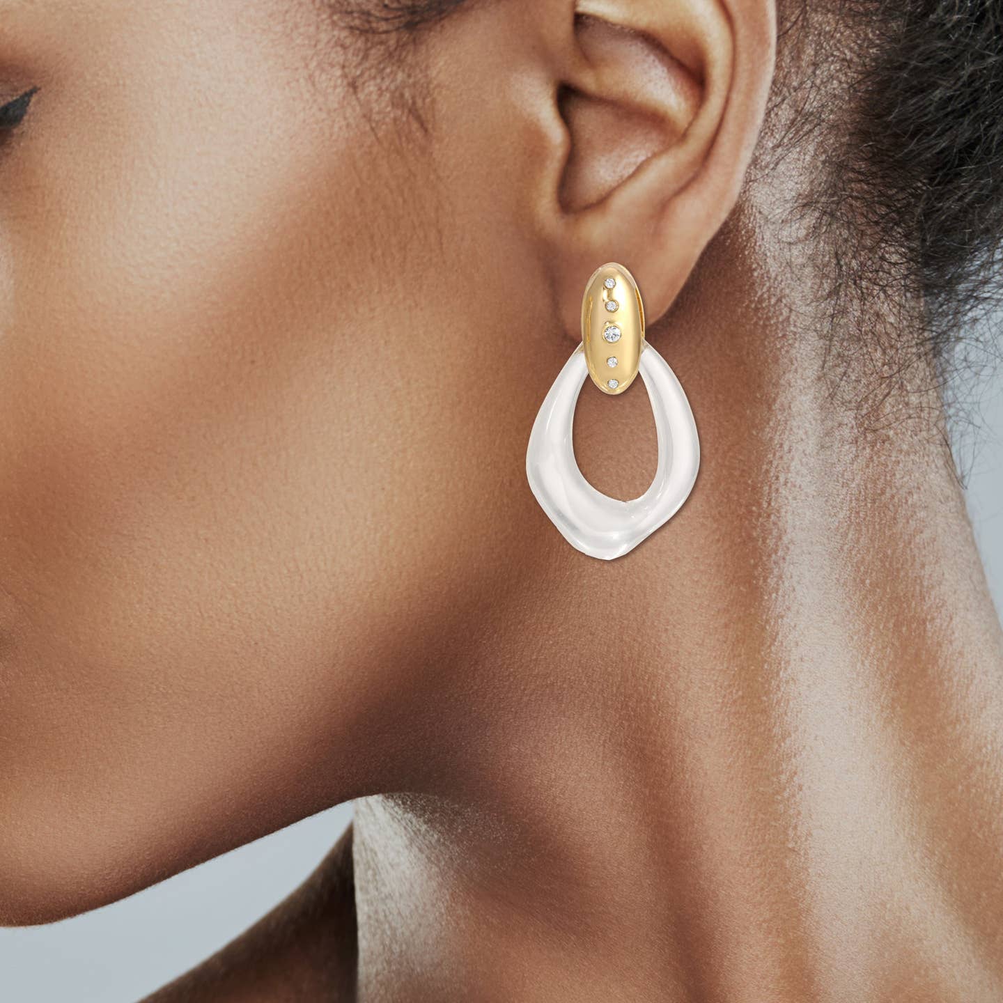 Adalee Clear Acrylic Earring Drop