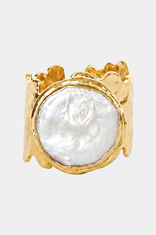 Cove Pearl Ring — Gold/Pearl