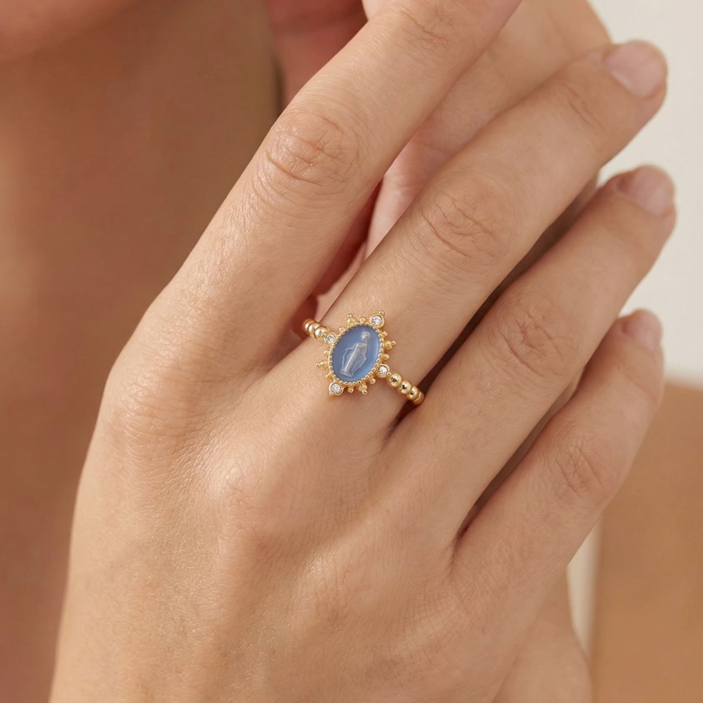 Lady Lourdes Ring - French Blue/ 7