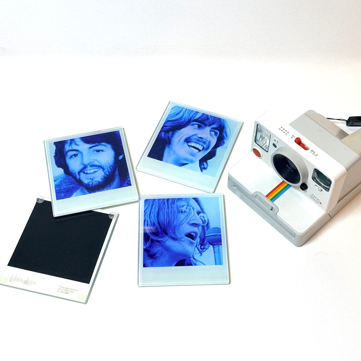 The Beatles Crystal Polaroid Coaster Set