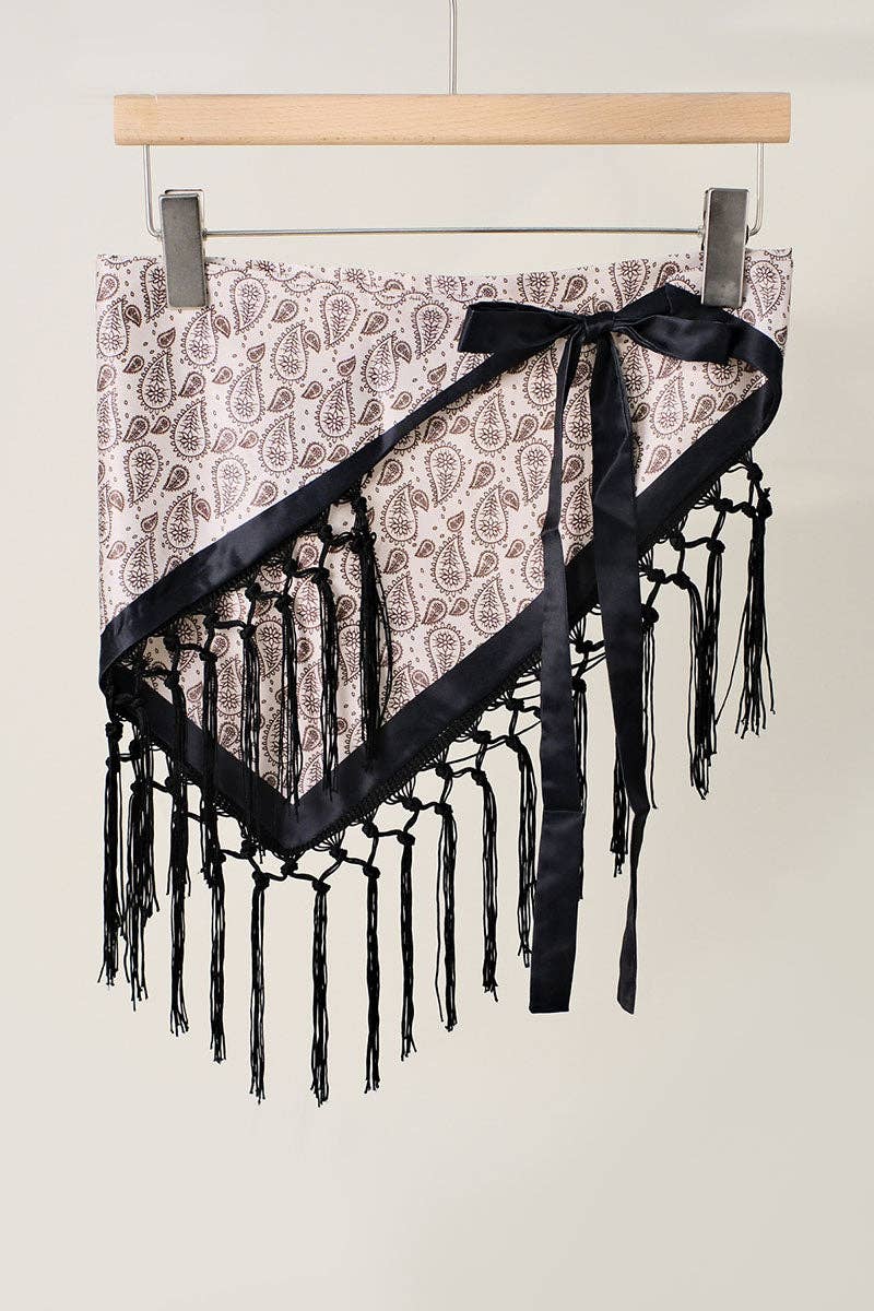Print Fringe Scarf