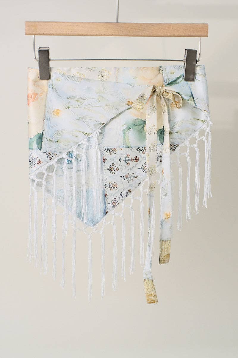 Print Fringe Scarf
