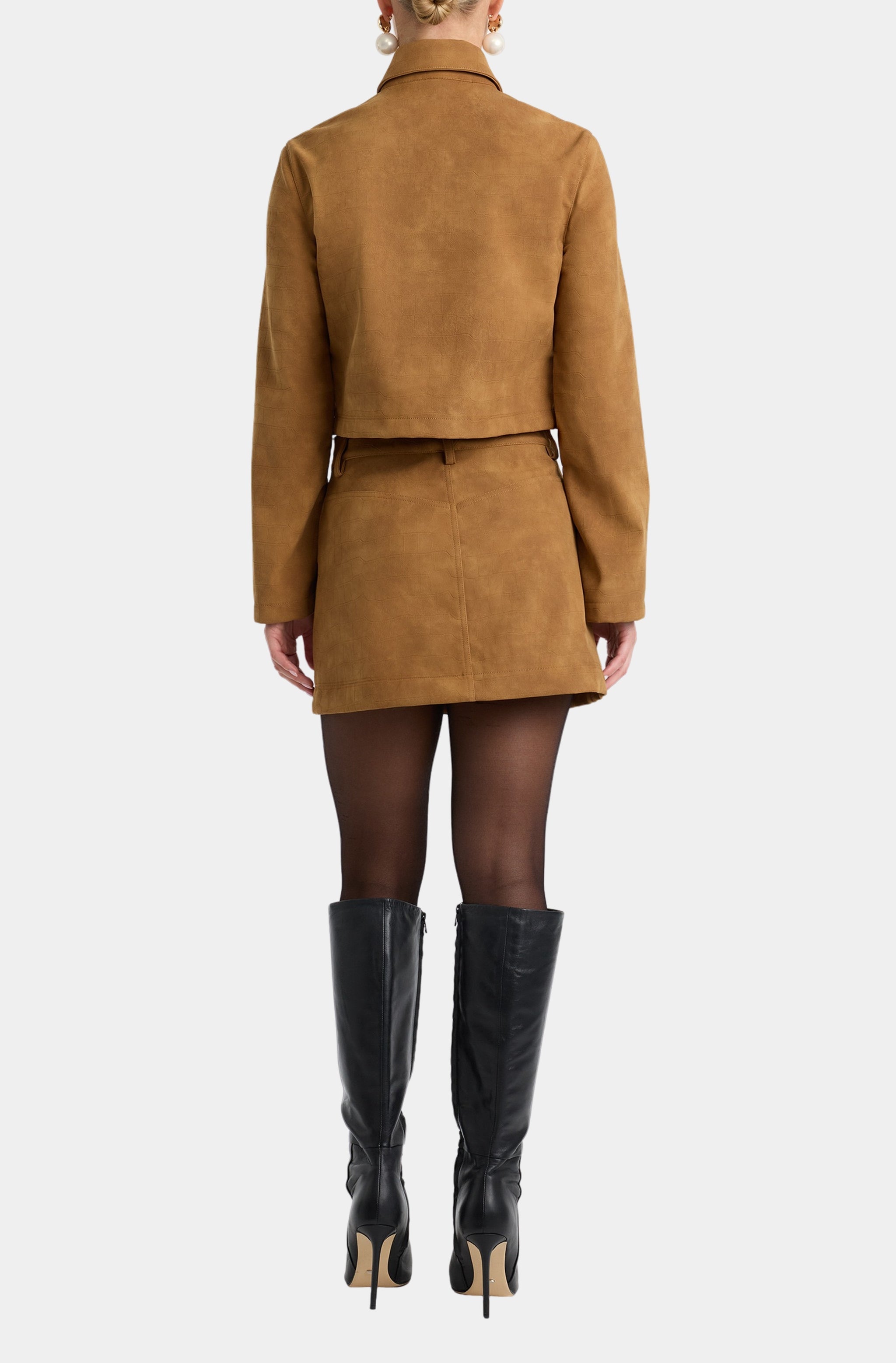 Lorenzo Croc Vegan Suede Skirt