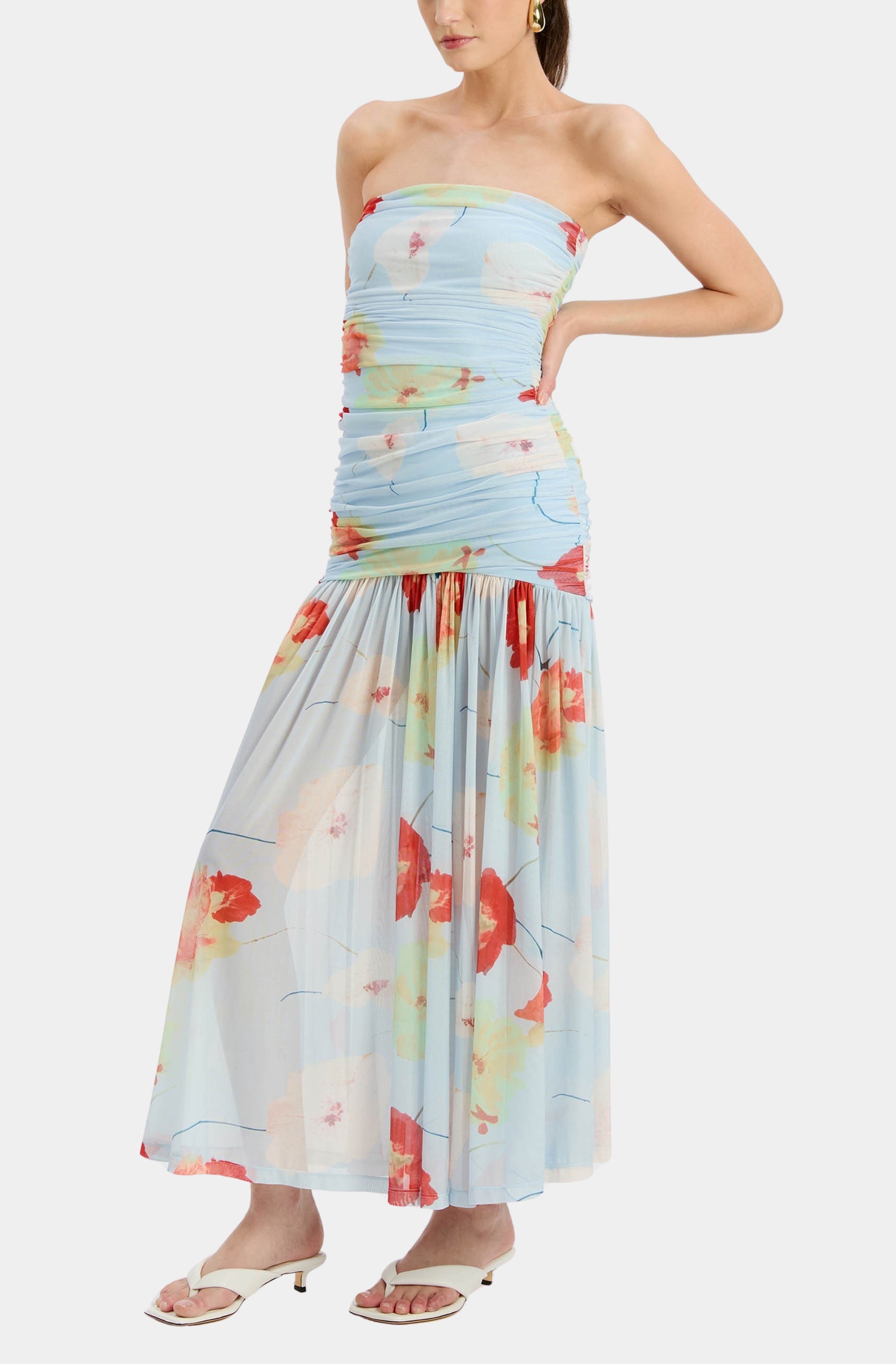 printed mesh dress Solana Printed Mesh Maxi Dress – Hemline Metairie