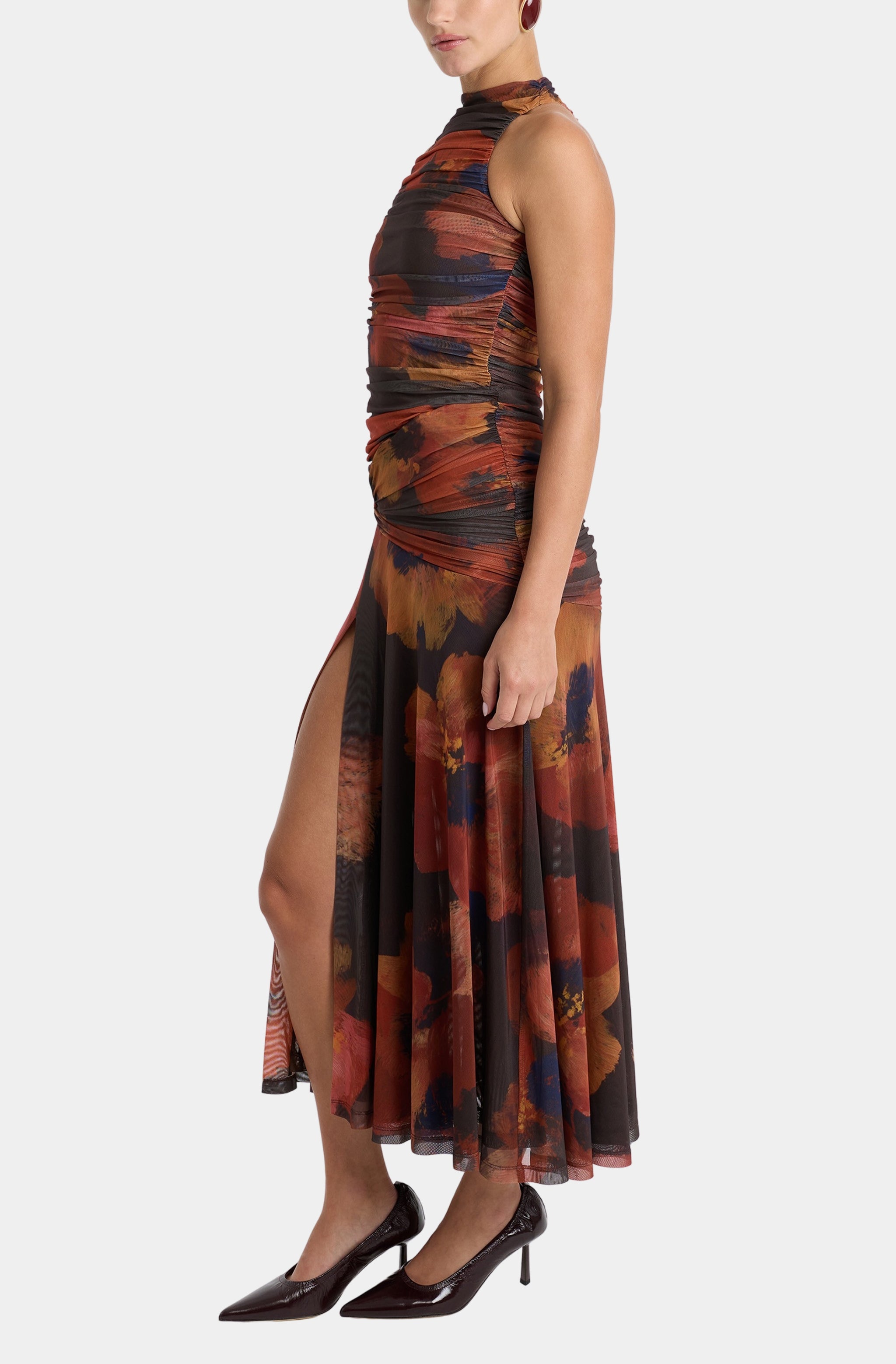 Natalya Mesh Midi Dress