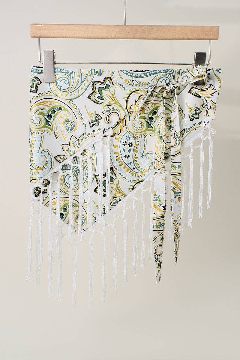 Print Fringe Scarf