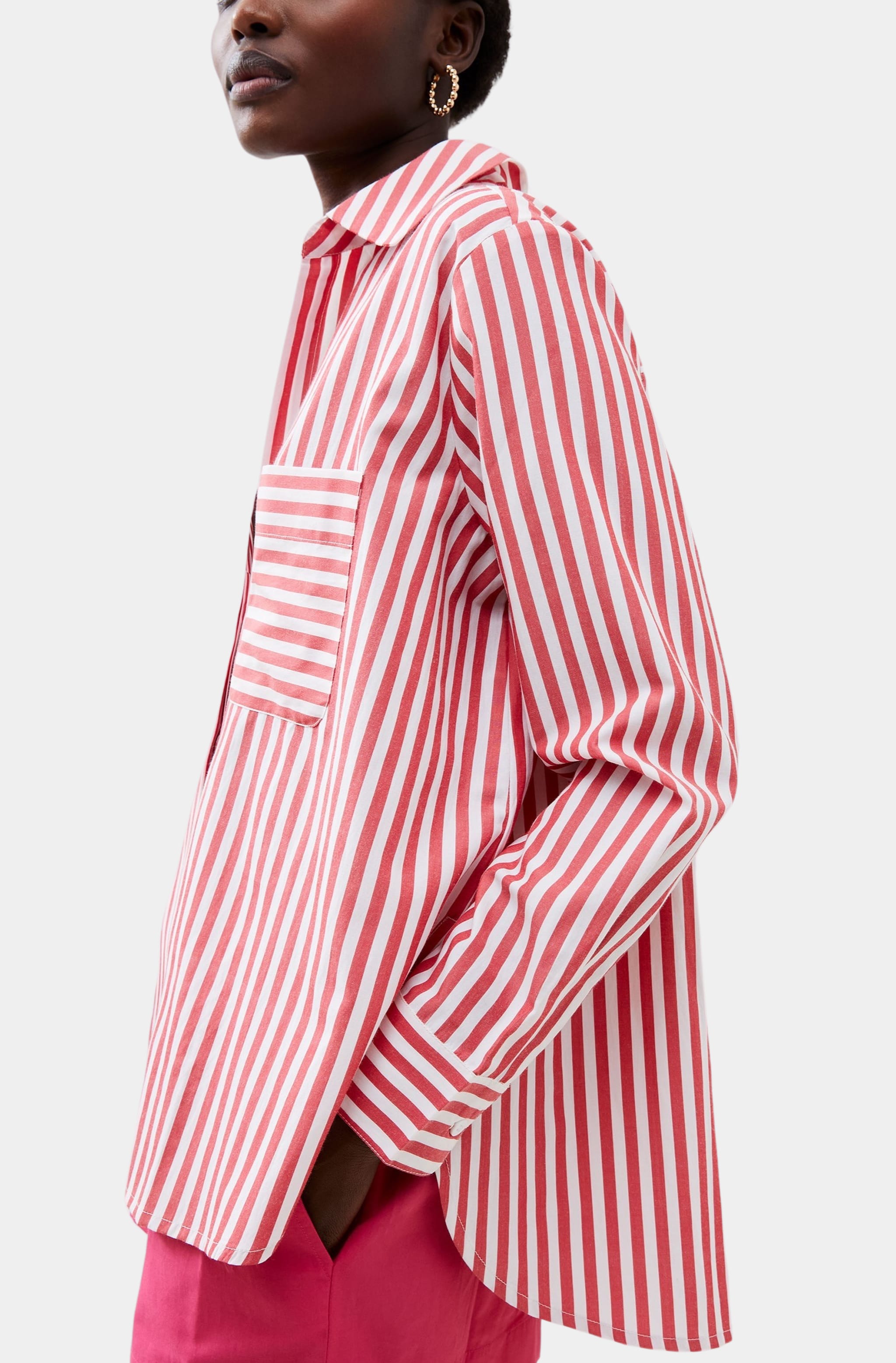 Thick Stripe Relaxed Pop Over