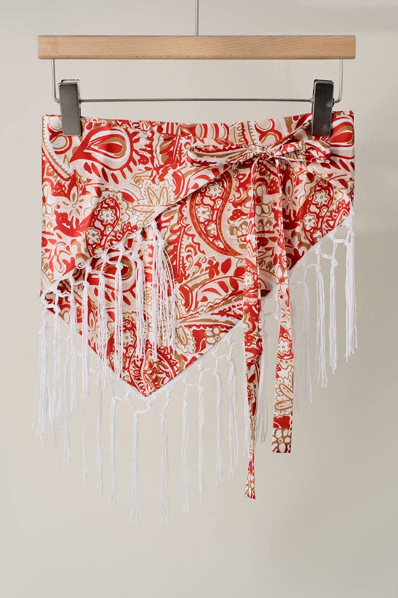 Print Fringe Scarf