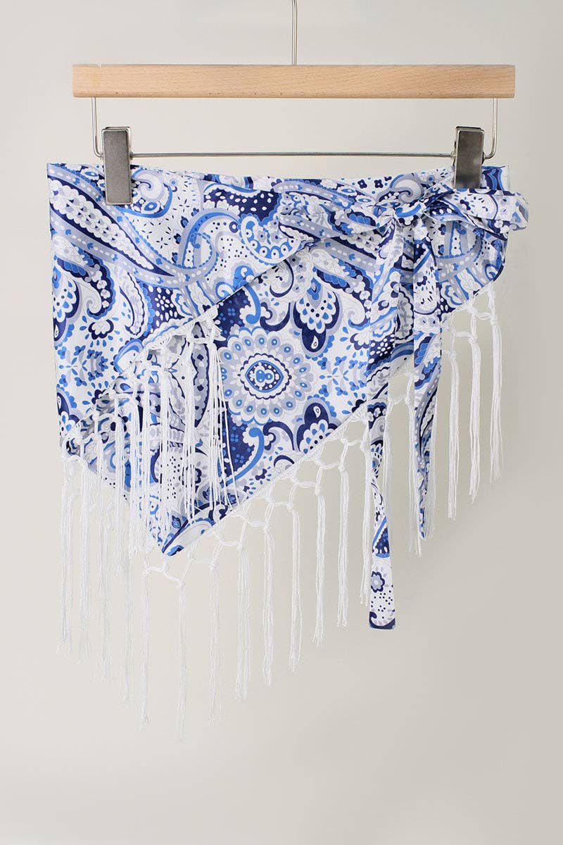 Print Fringe Scarf