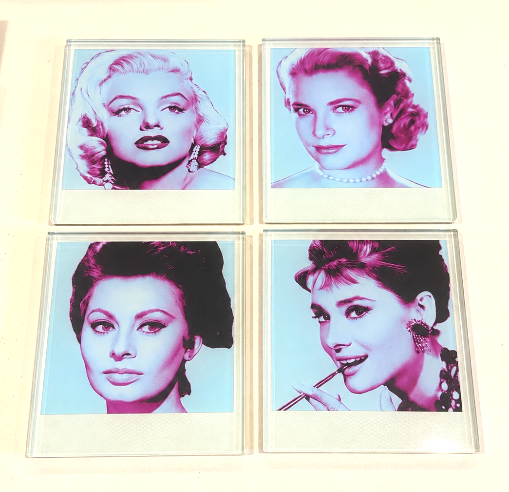 Leading Ladies Crystal Polaroid Coaster Set