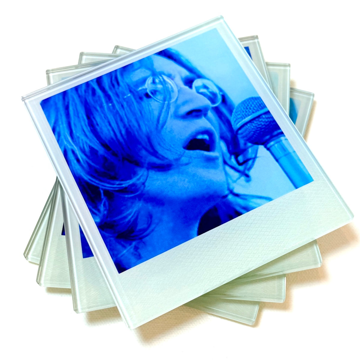 The Beatles Crystal Polaroid Coaster Set