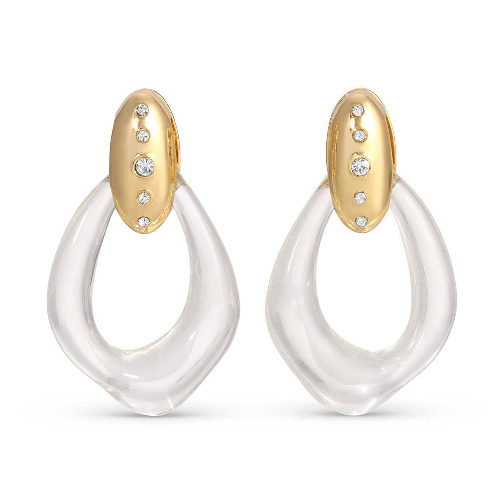 Adalee Clear Acrylic Earring Drop