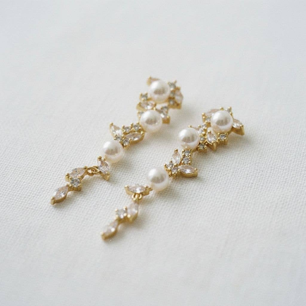 Ginger Pearl  Earrings