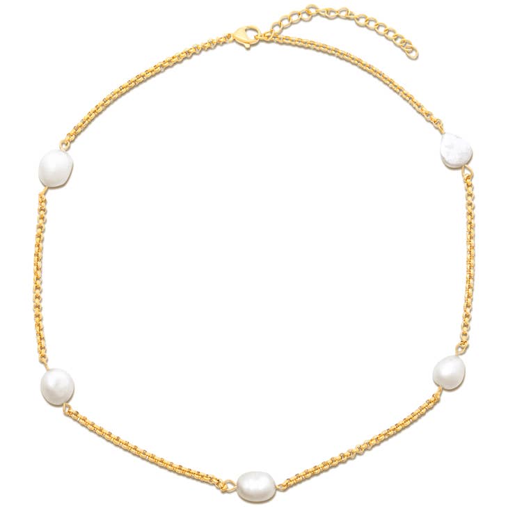 Jacinda Pearl Chain Necklace