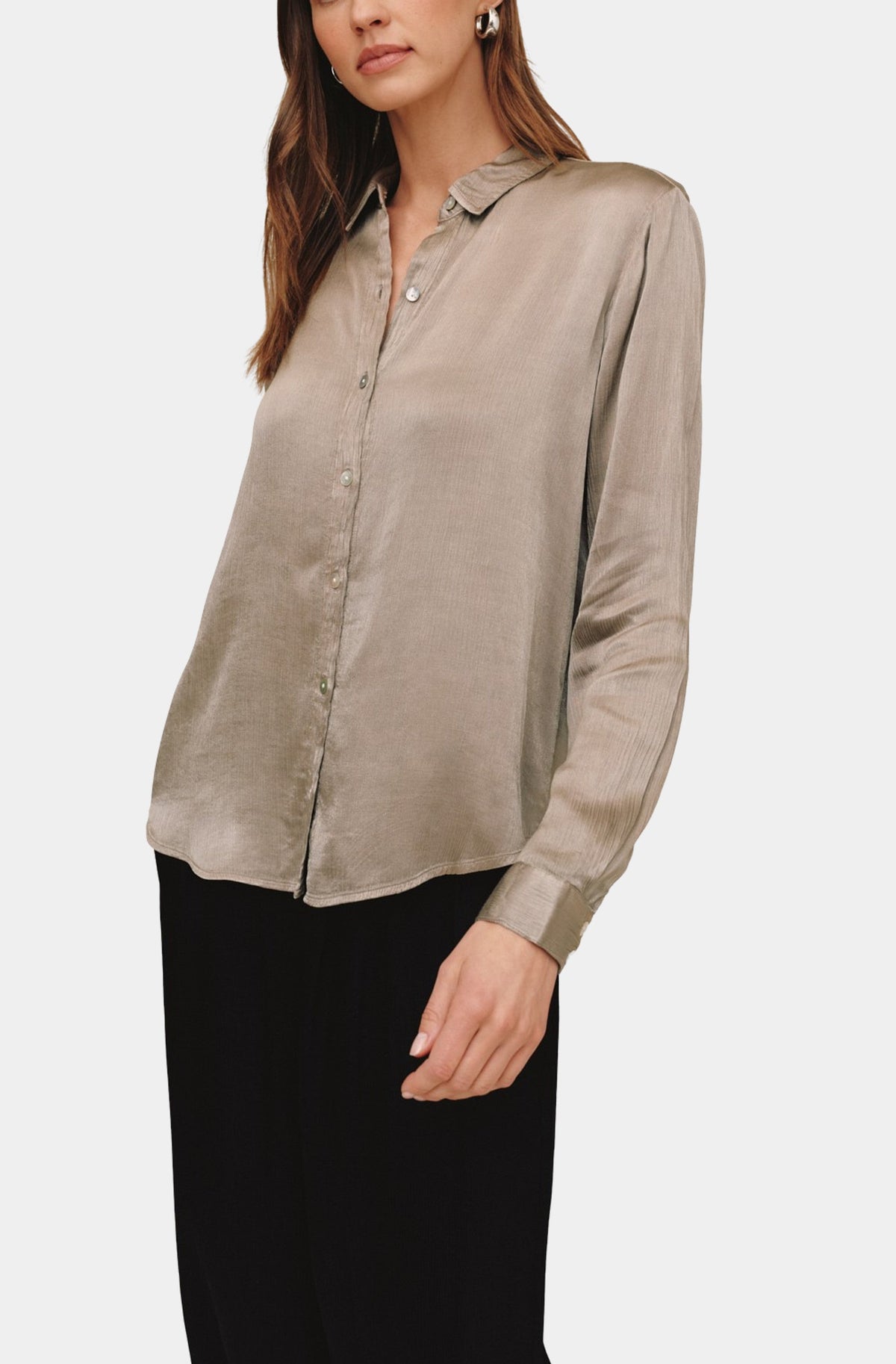 Long Sleeve Clean Button Down Shirt
