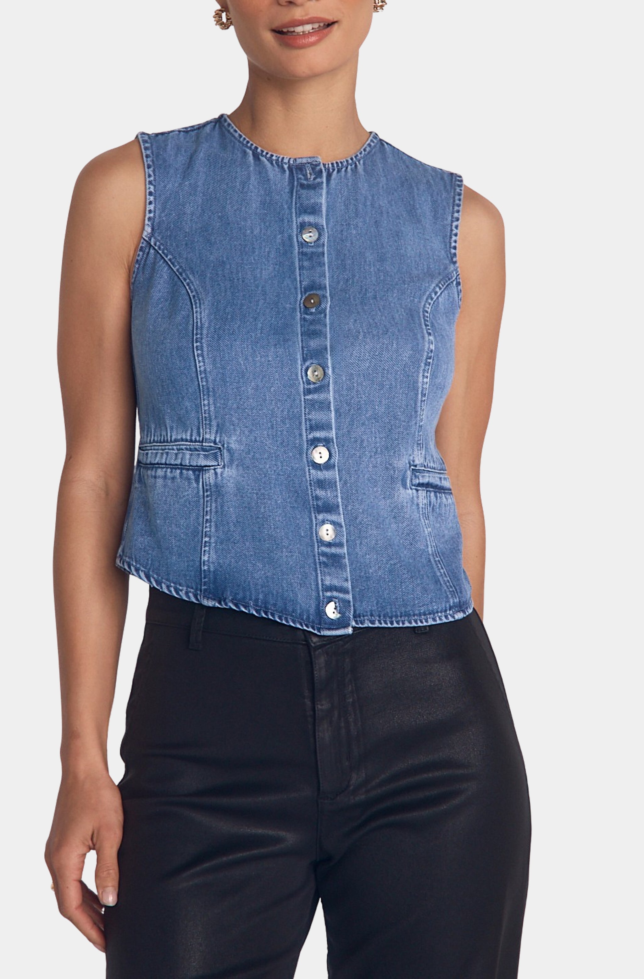 High Neck Fitted Vest