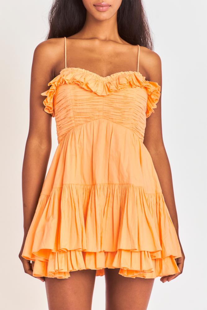 Linny Dress in Tangerine