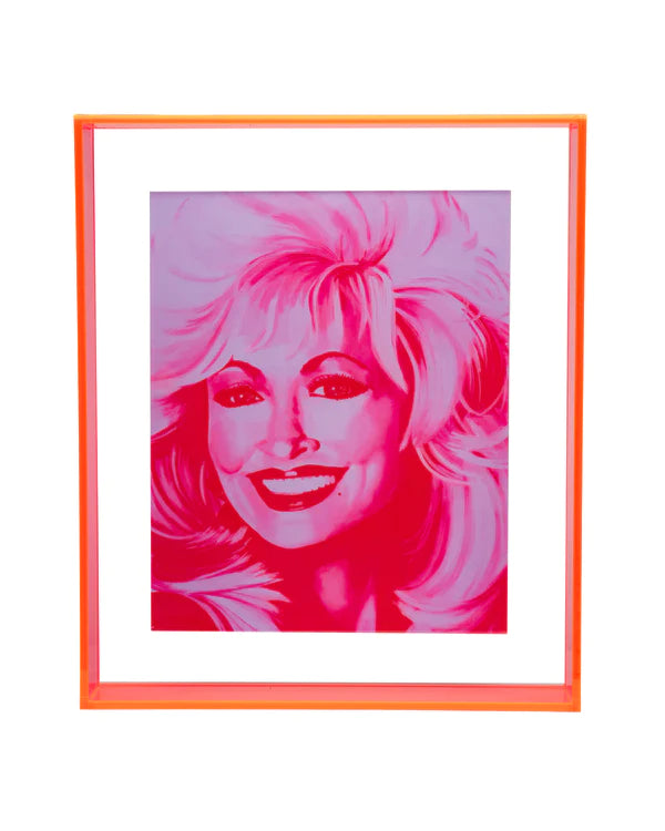 Dolly Patron Print Floating Acrylic Frame