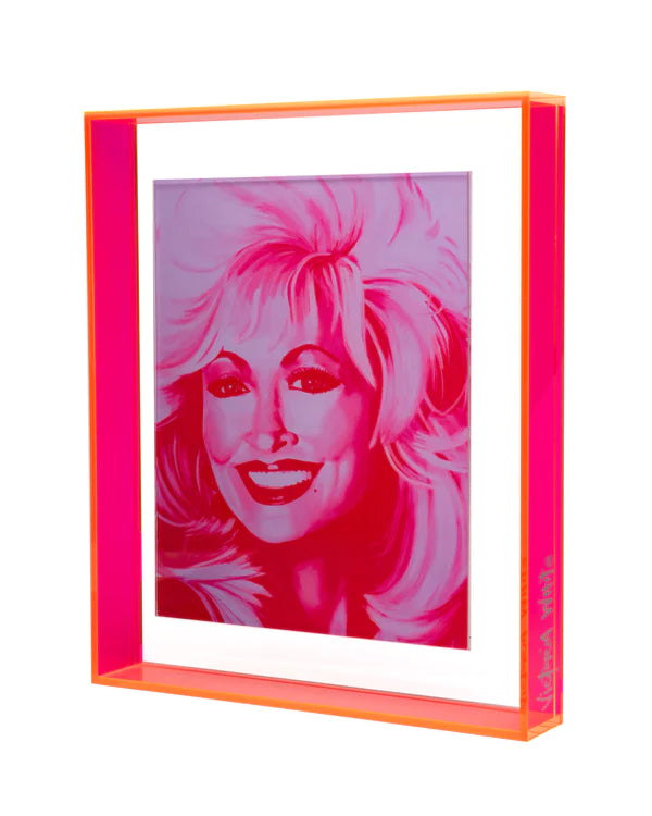 Dolly Patron Print Floating Acrylic Frame
