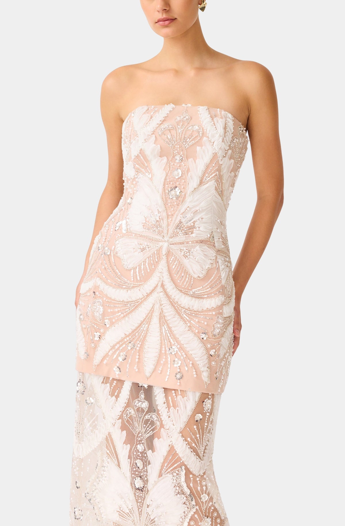 Orvella Strapless Column Maxi Dress