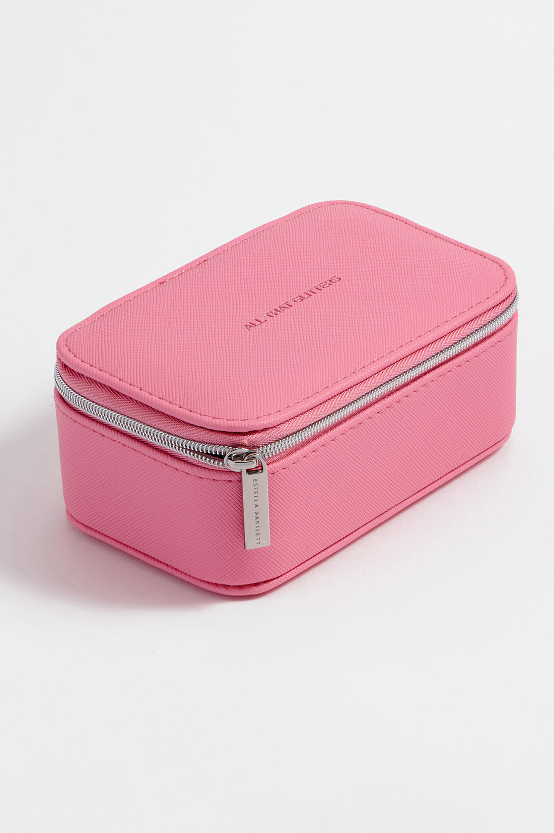 Pink Saffiano Mini Jewellery Box