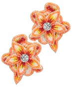 Seed Bead Flower Earring