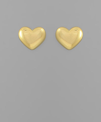 golden heart earring