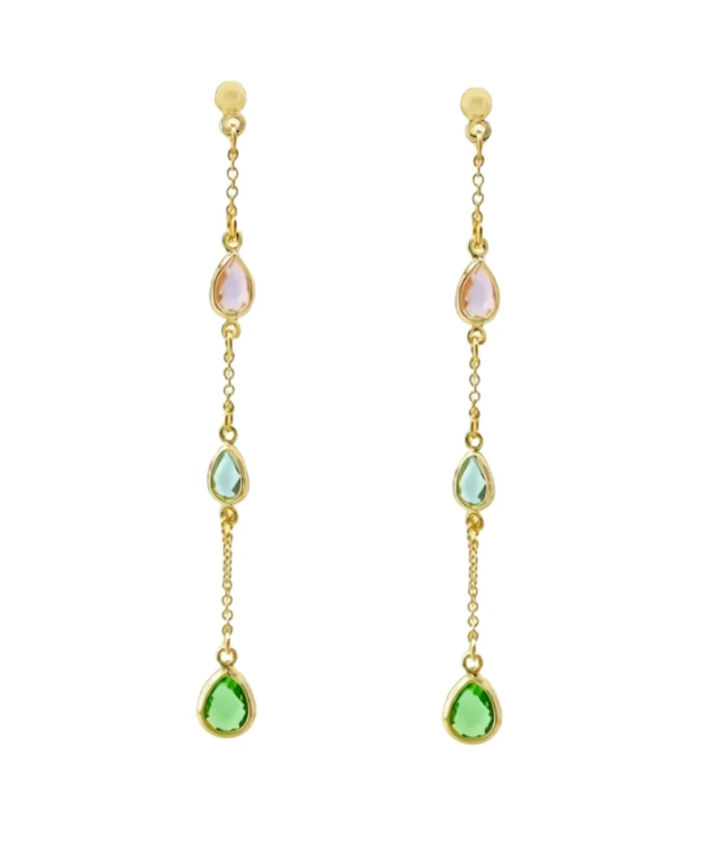 Glass Teardrop Earrings