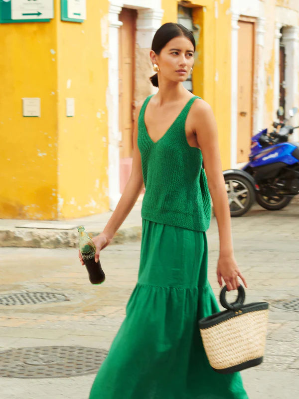 Esmeralda Skirt in Verdant Green