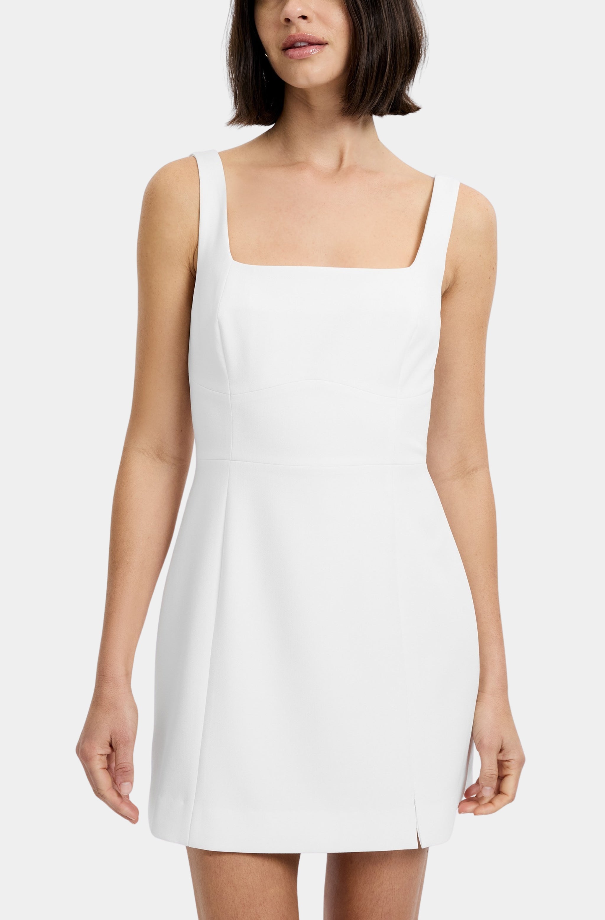 slit mini dress Azra Twill Slit Mini Dress – Hemline Metairie