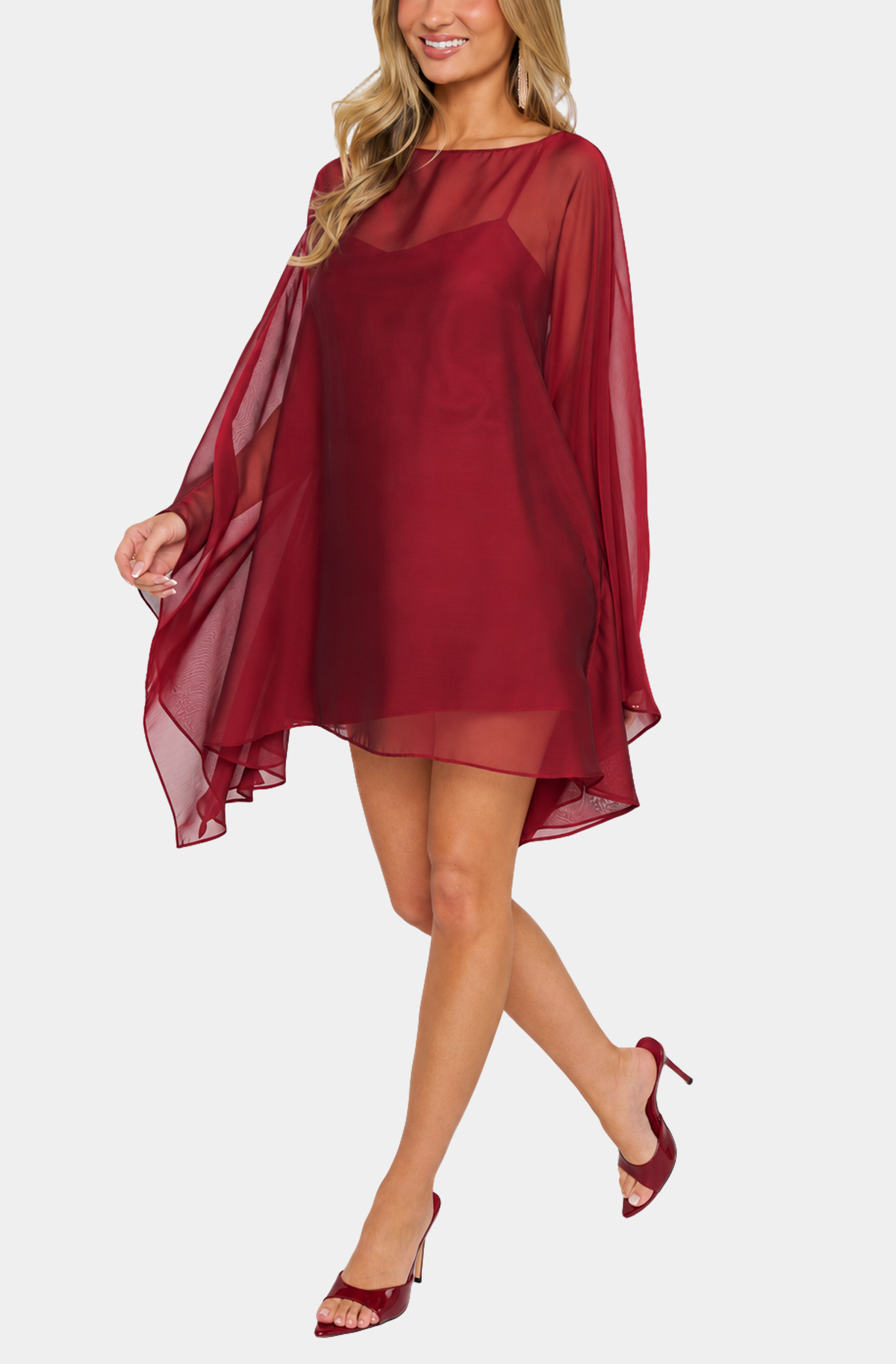 Show Me Your Mumu Olsen Mini Dress in Cranberry — alternate angle
