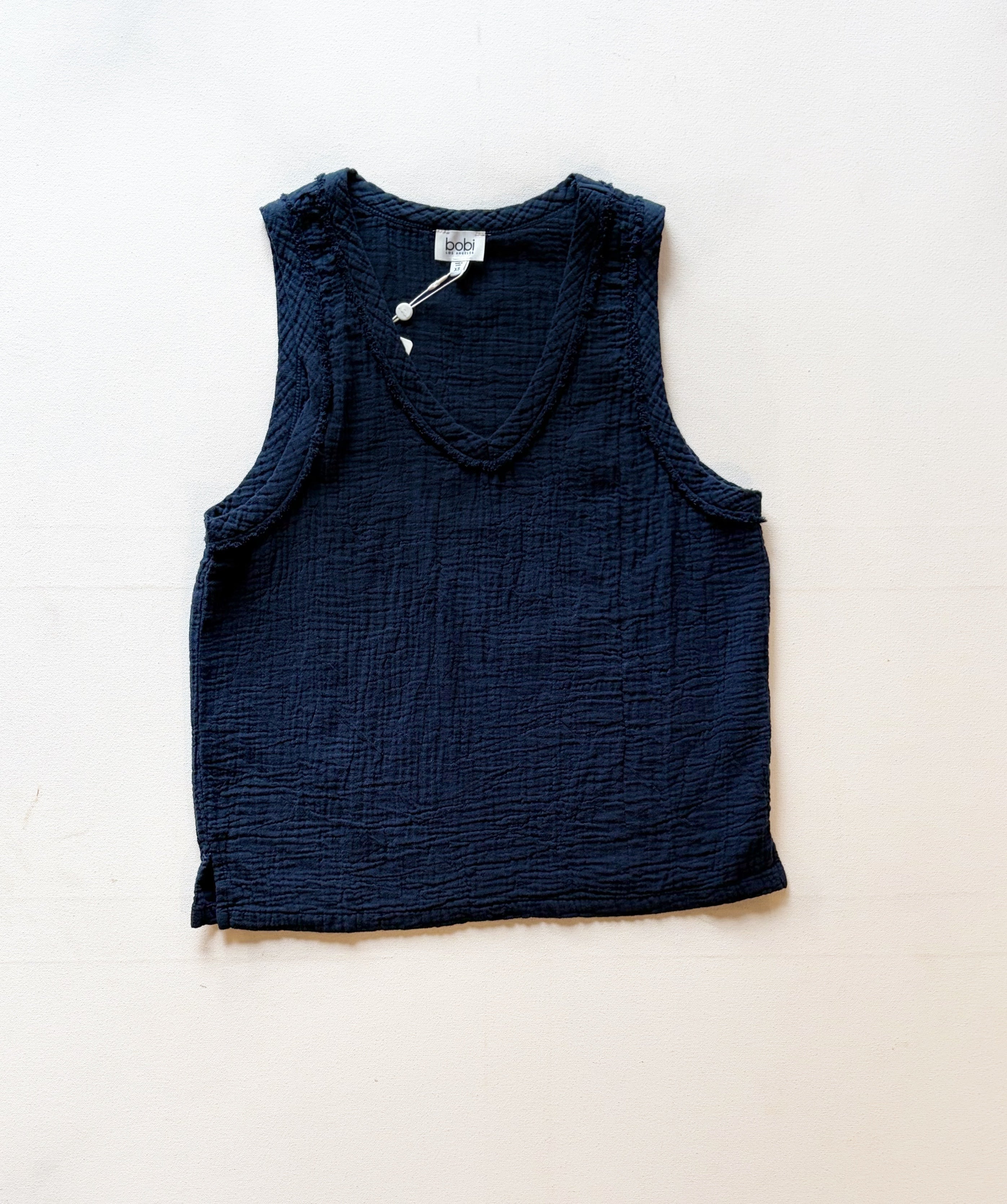 Vneck Raw Edge Tank