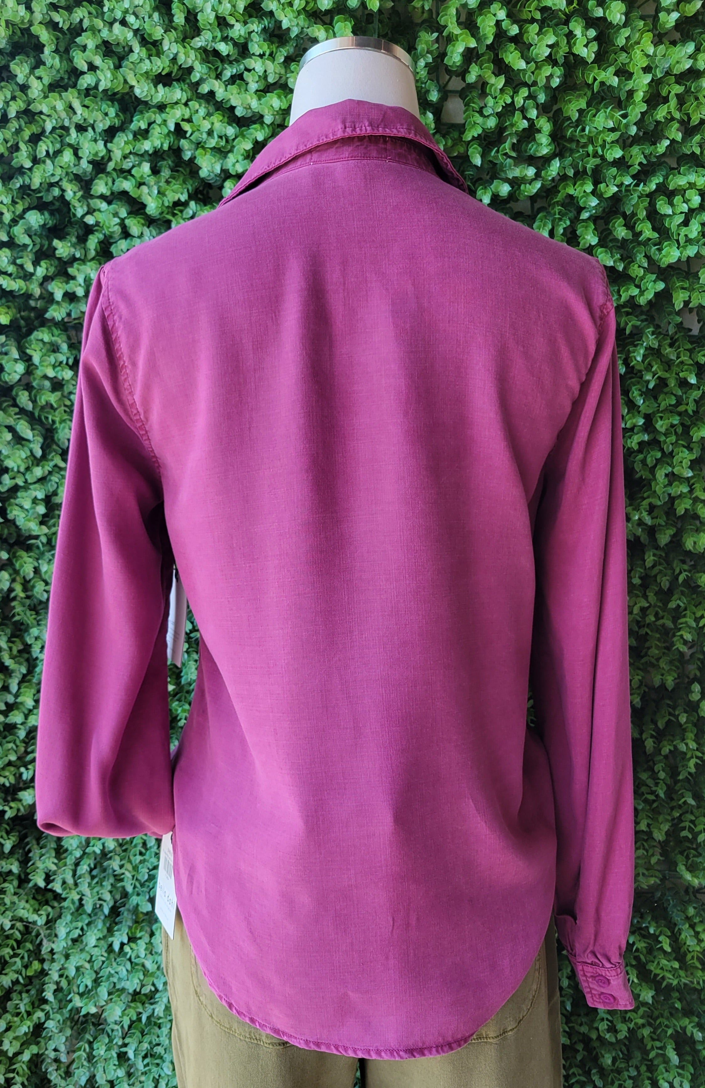 Purple Berry Fitted Button Down